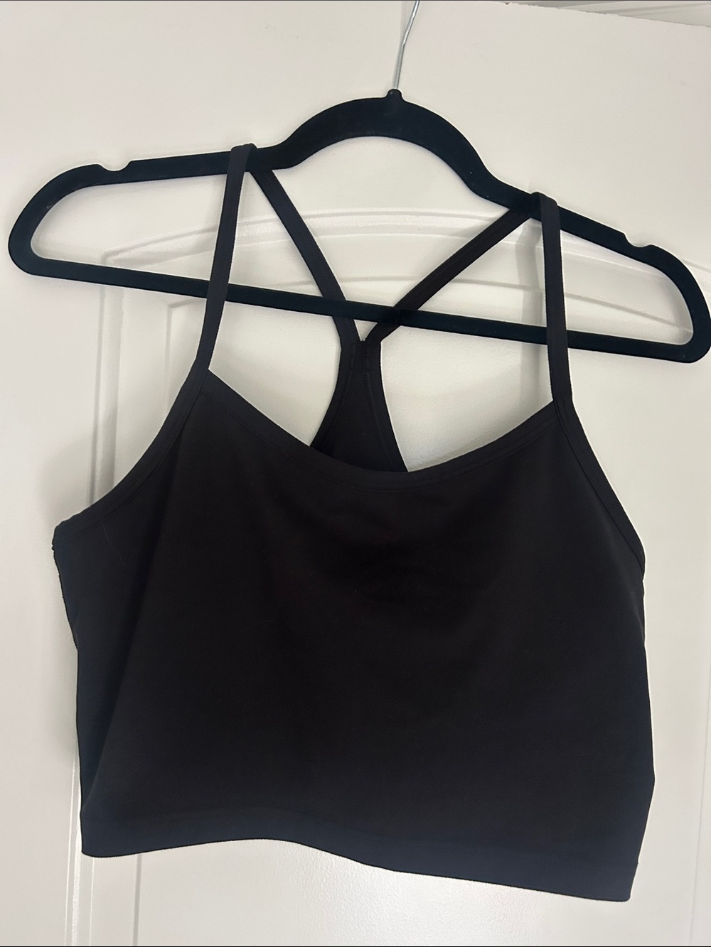 aerie Black Cross-Back Crop Bralette